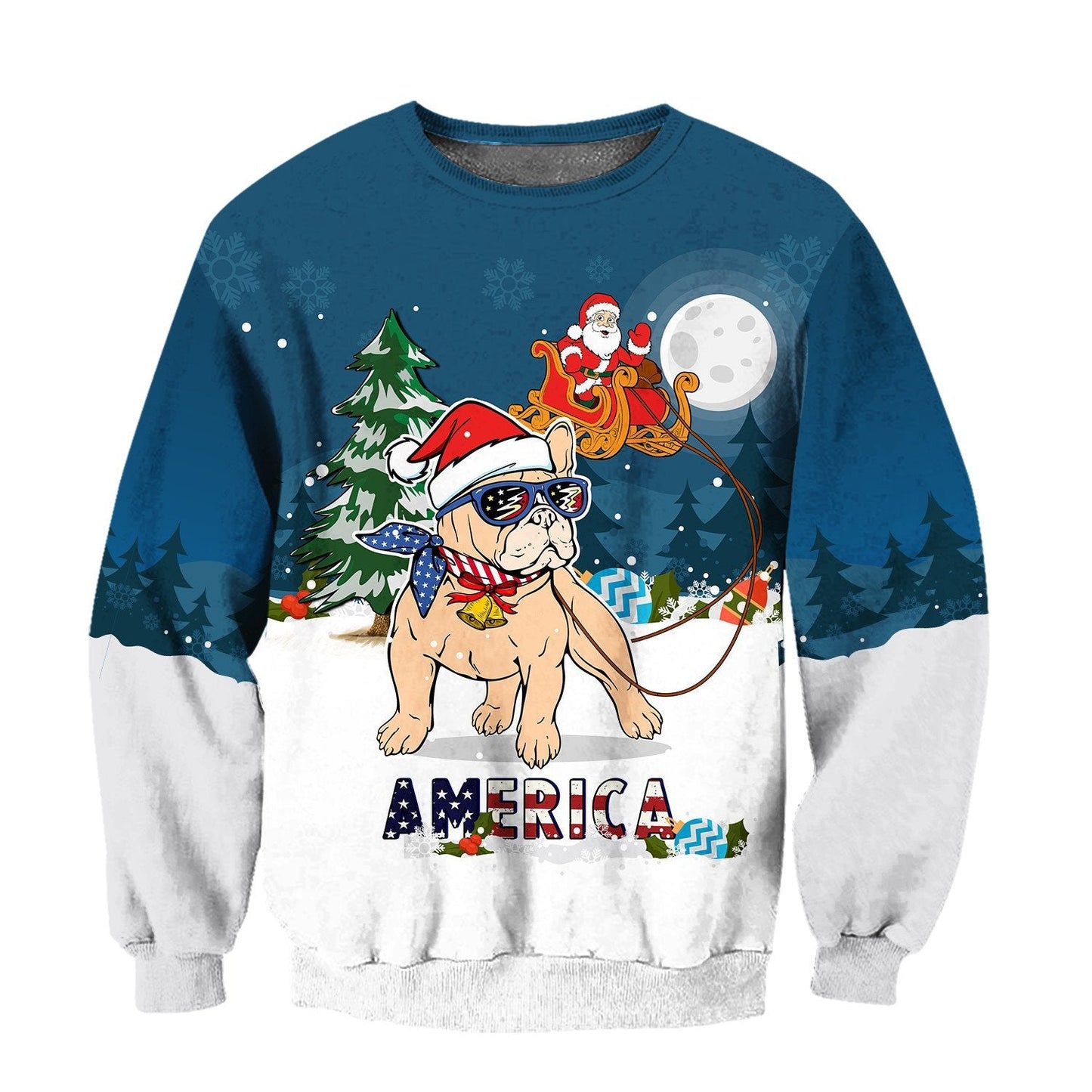 PitBull & Santa chritmas 3D All Over Printed Unisex PL