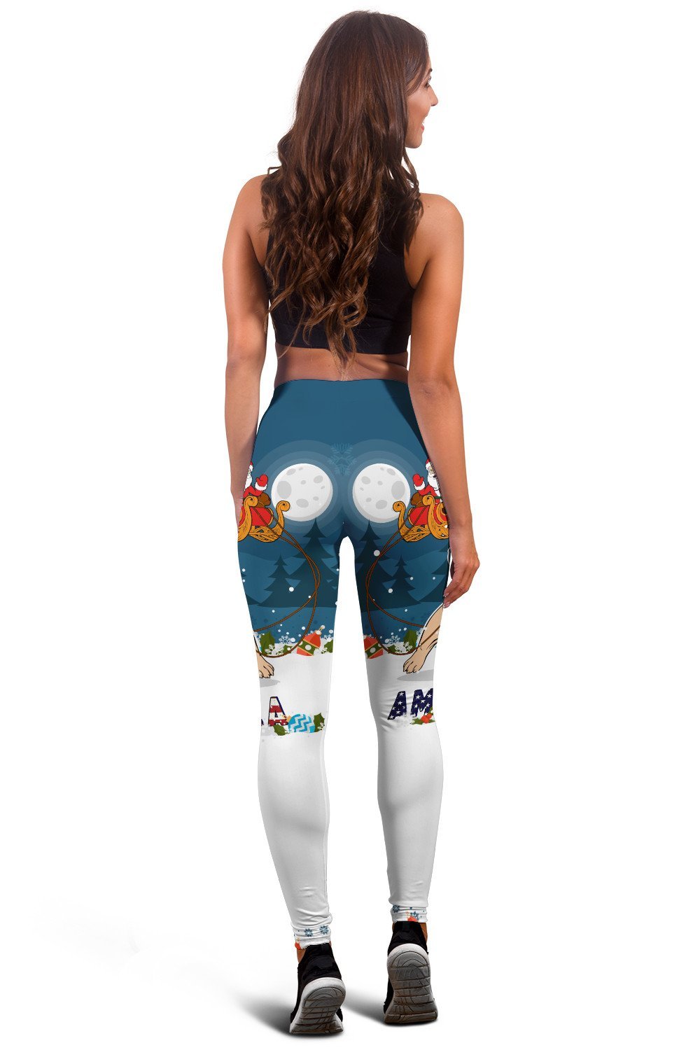 Pitbull & Santa christmas combo outfit legging + hollow tank for women PL