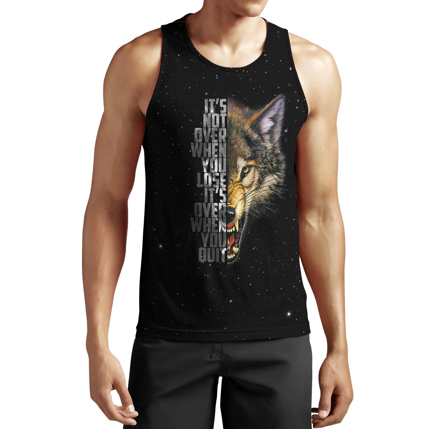 Wolf Never Quit 3D All Over Printed Unisex Deluxe Hoodie ML