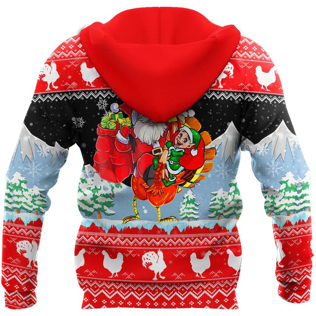 Xmas Turkey All Over Printed Unisex Deluxe Hoodie ML