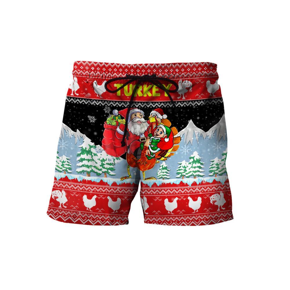 Xmas Turkey All Over Printed Unisex Deluxe Hoodie ML