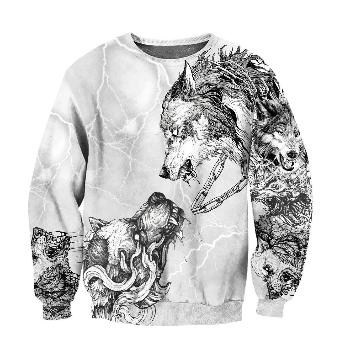 Tattoo Wolf 3D All Over Printed Hoodie For Men and Women DAST22102005