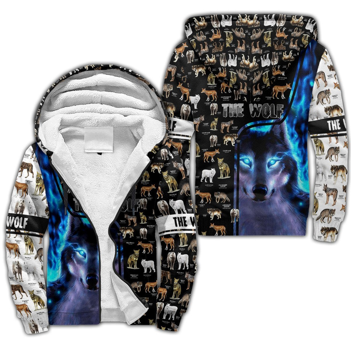 The Wolf 3D All Over Printed Unisex Hoodie ML