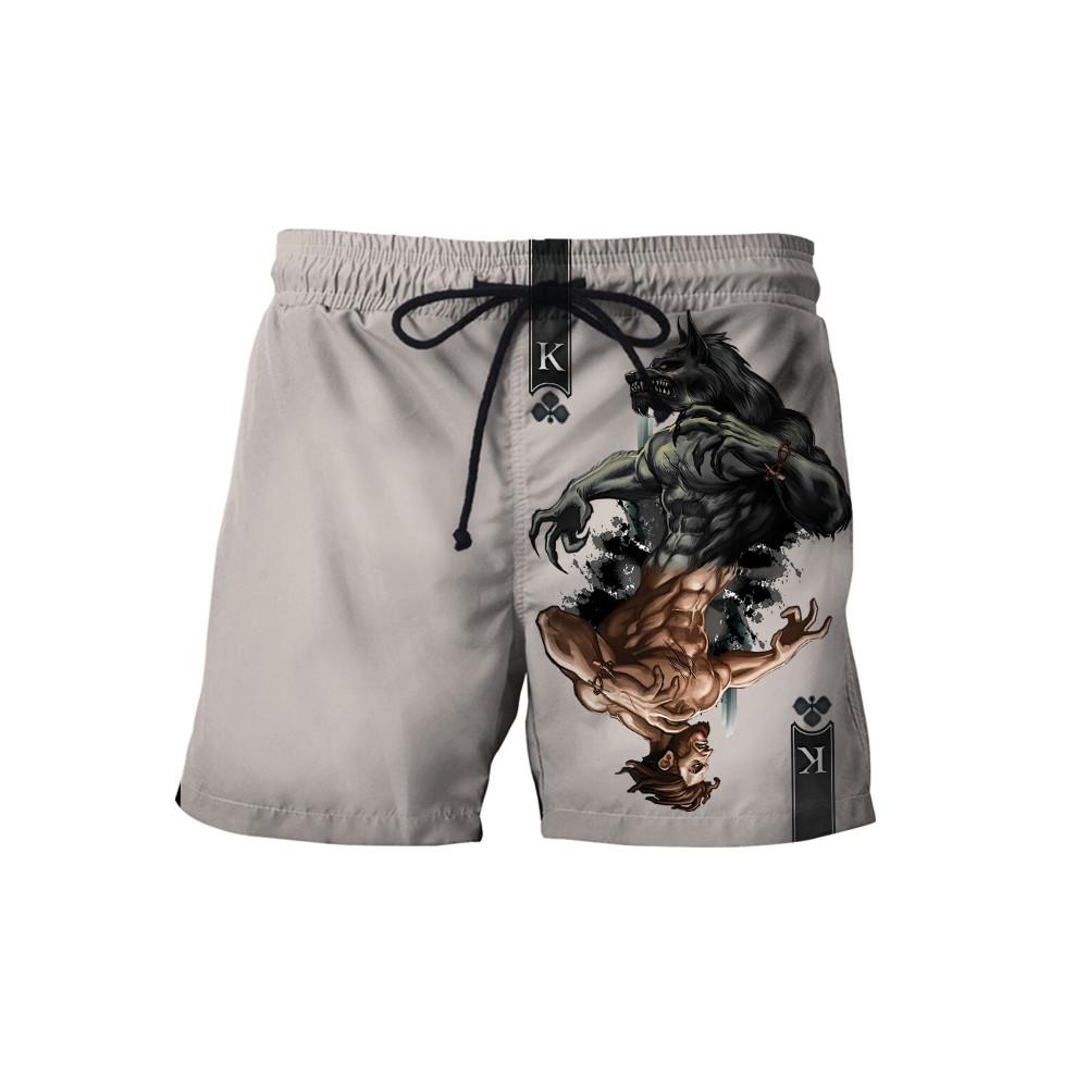 Wolf Ace Card 3D Over Printed Unisex Deluxe Hoodie Cloak ML