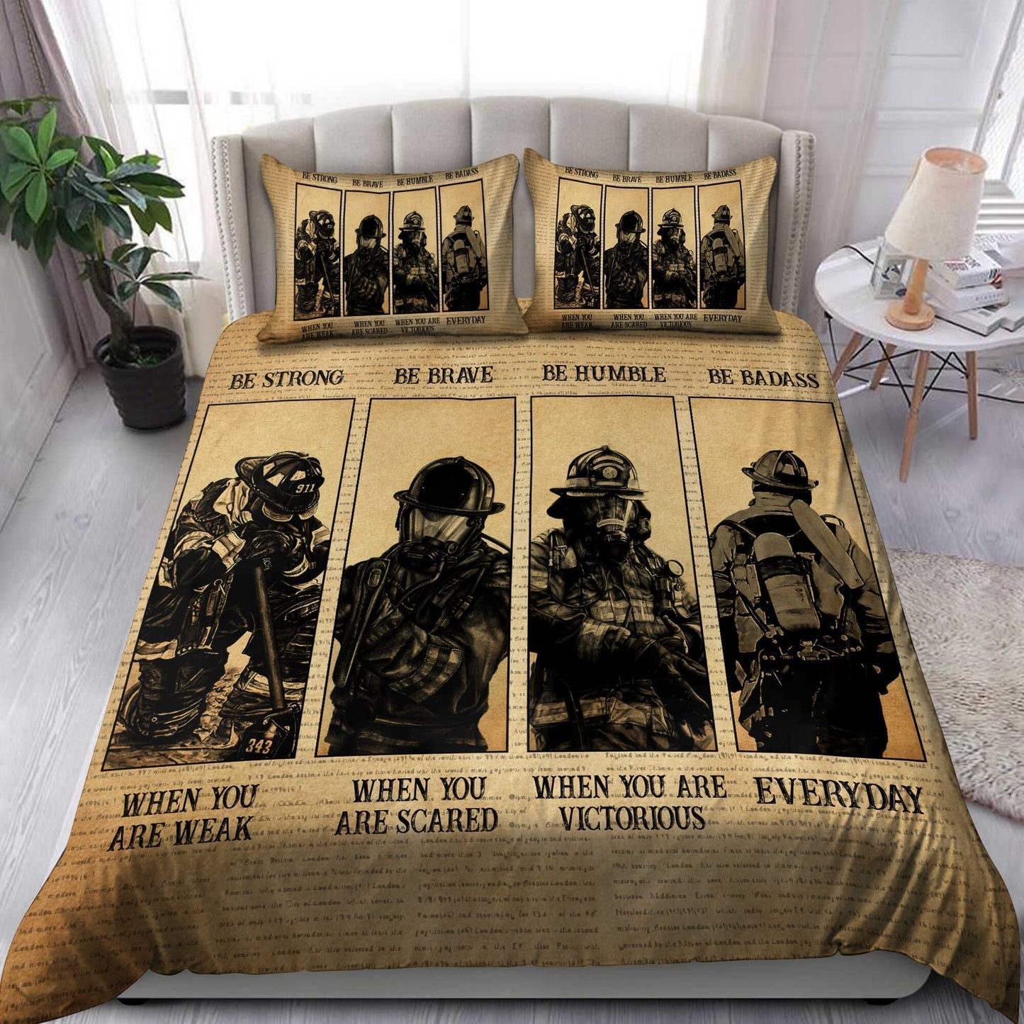 We Are Firefighters Bedding Set