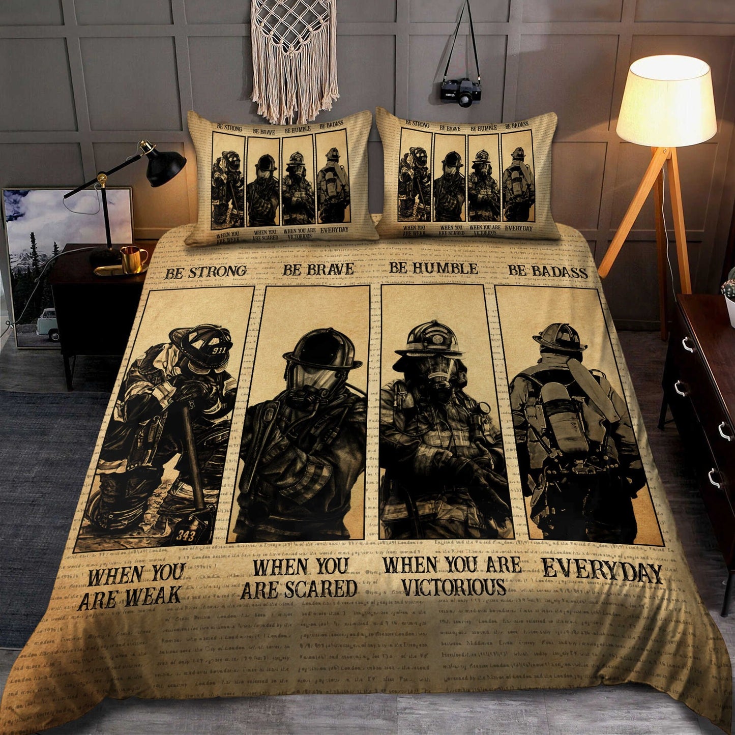 We Are Firefighters Bedding Set