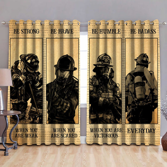 We Are Firefighters Blackout Thermal Grommet Window Curtains