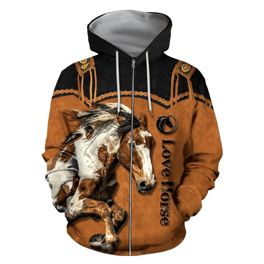American Paint Horse Native American Cowboy 3D All Over Printed Unisex Shirts HHT19112003