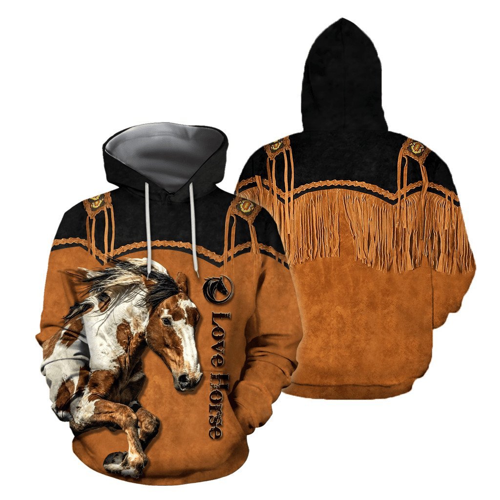 American Paint Horse Native American Cowboy 3D All Over Printed Unisex Shirts HHT19112003