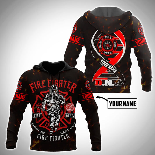 Customize Name Firefighter 3D All Over Printed Unisex Shirts