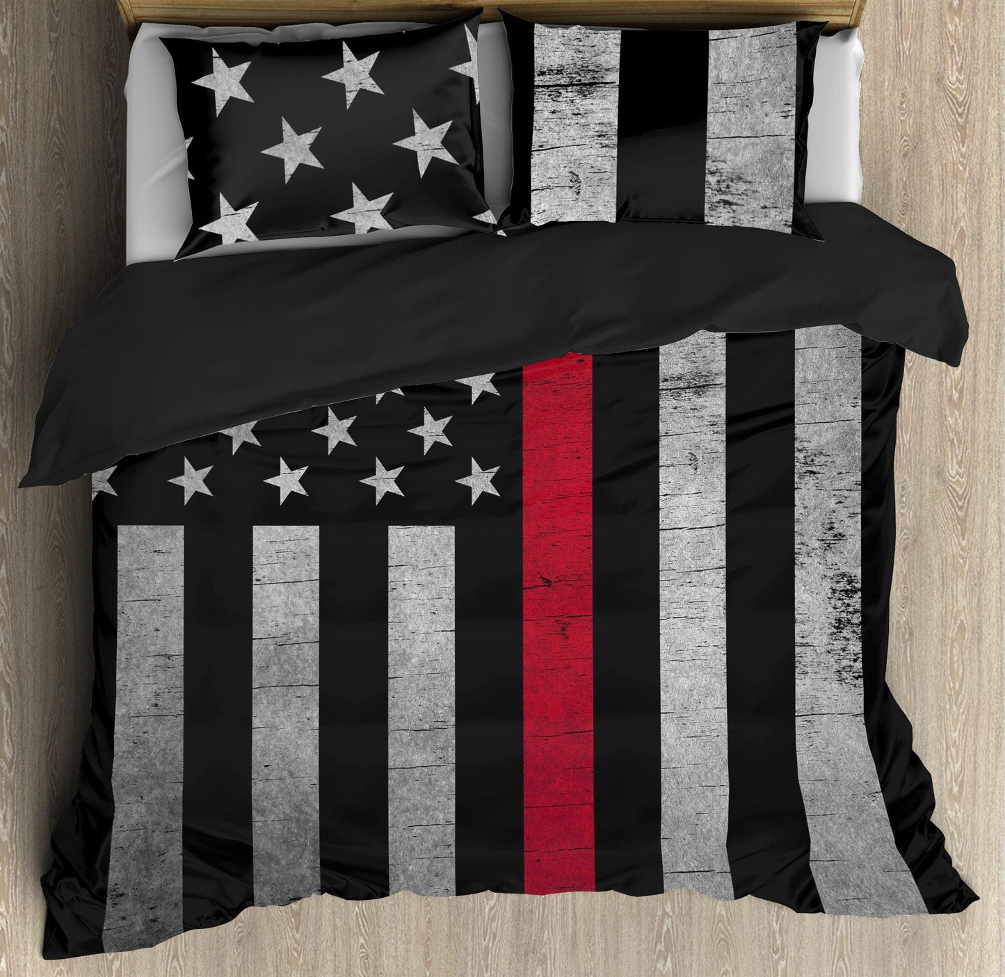 The Red Line Firefighter Bedding Set