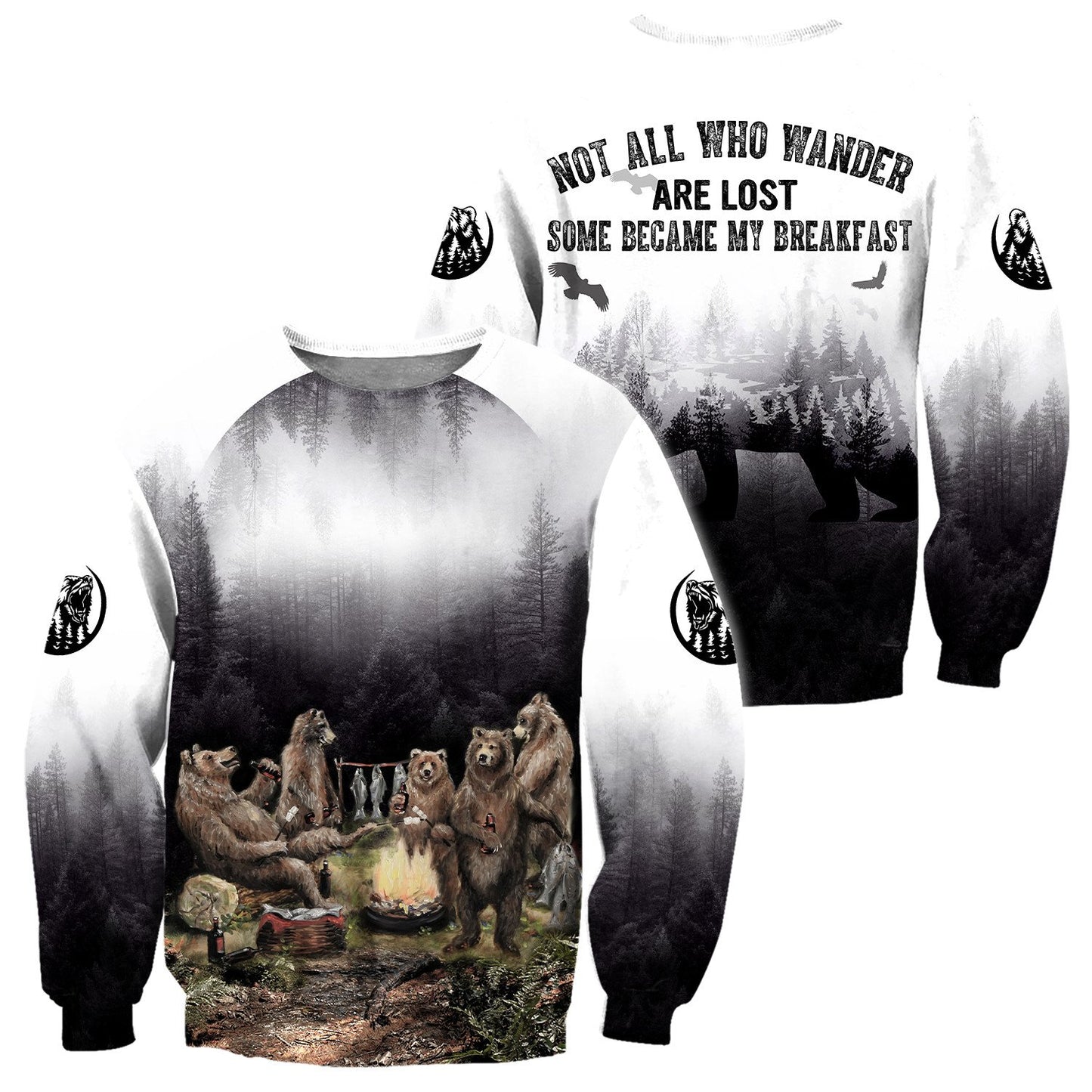 Camping 3D All Over Printed Unisex Shirts Camping Bears