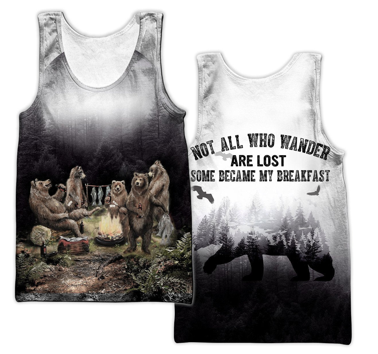 Camping 3D All Over Printed Unisex Shirts Camping Bears