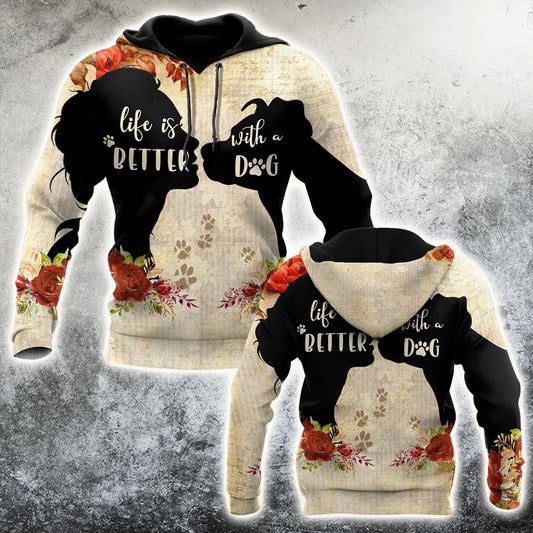 Pitbull Dog 3D All Over Printed Shirts