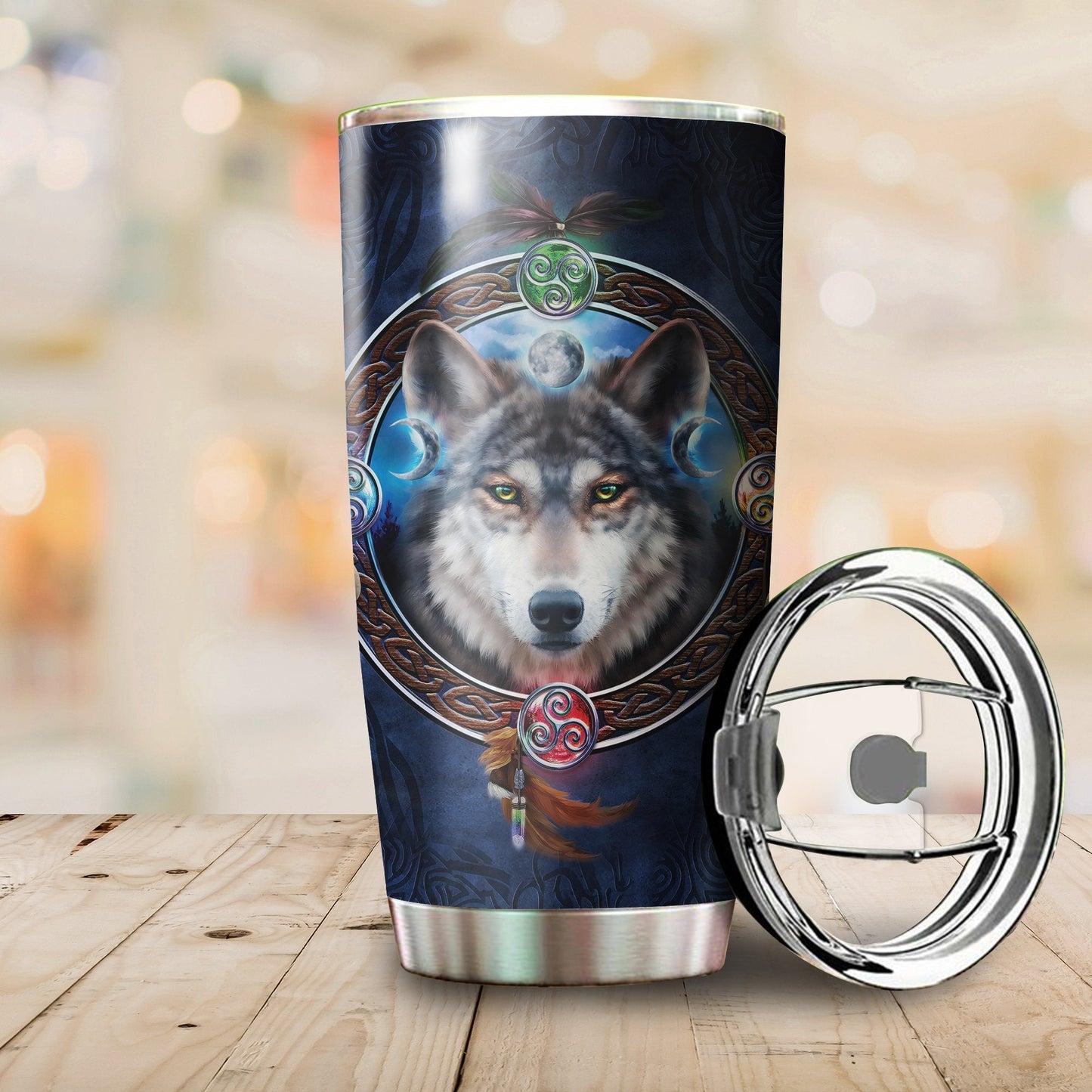 Wolf Steel Tumbler