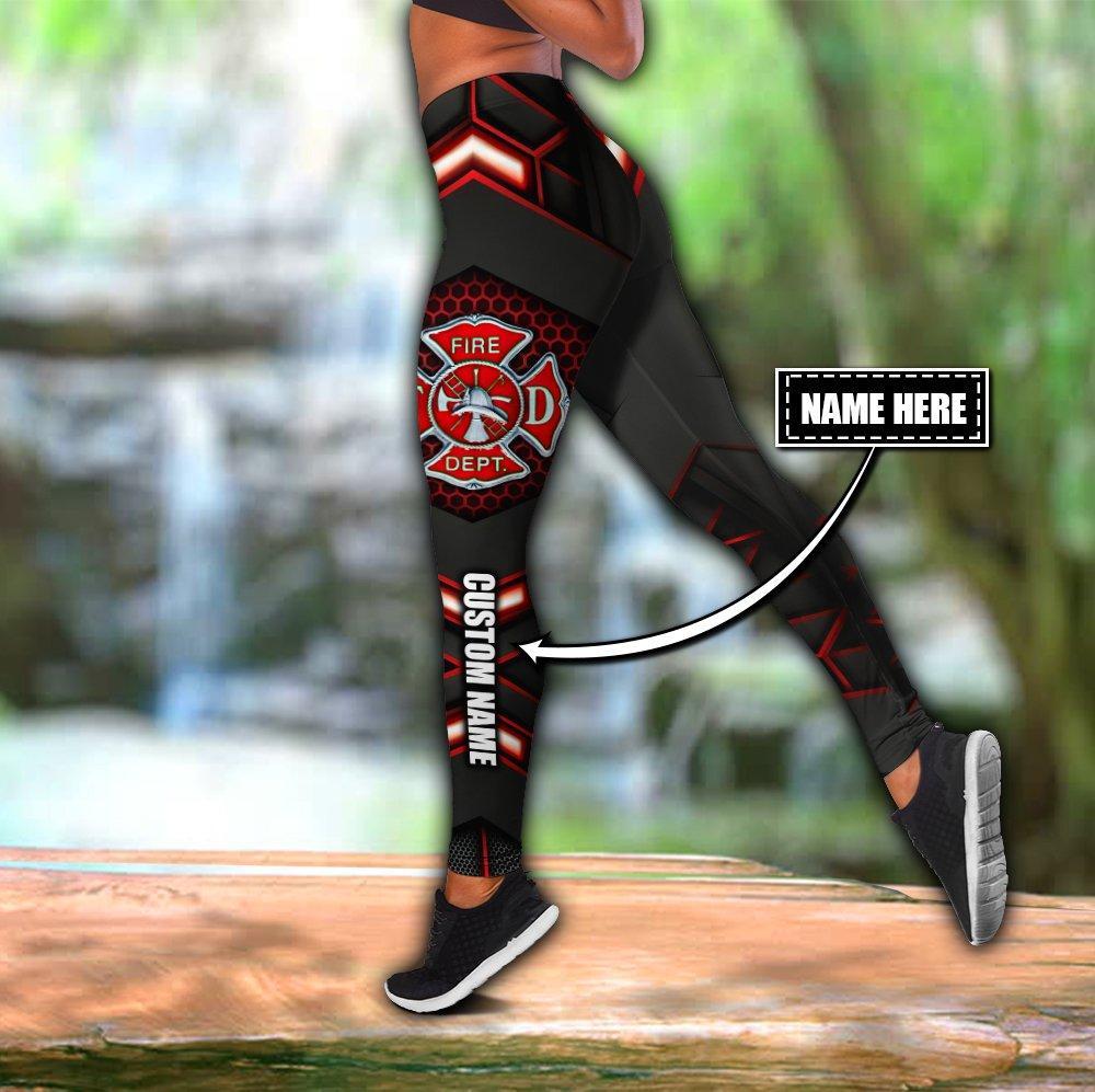 Customize Name Wonder Firefighter Women Combo Outfit Legging And Tanktop AM02042105