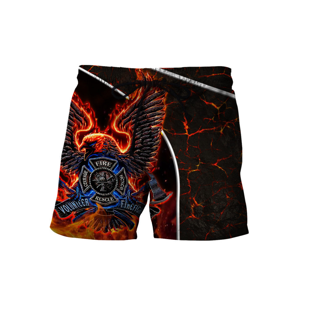 Customize Name Firefighter 3D All Over Printed Unisex Shirts