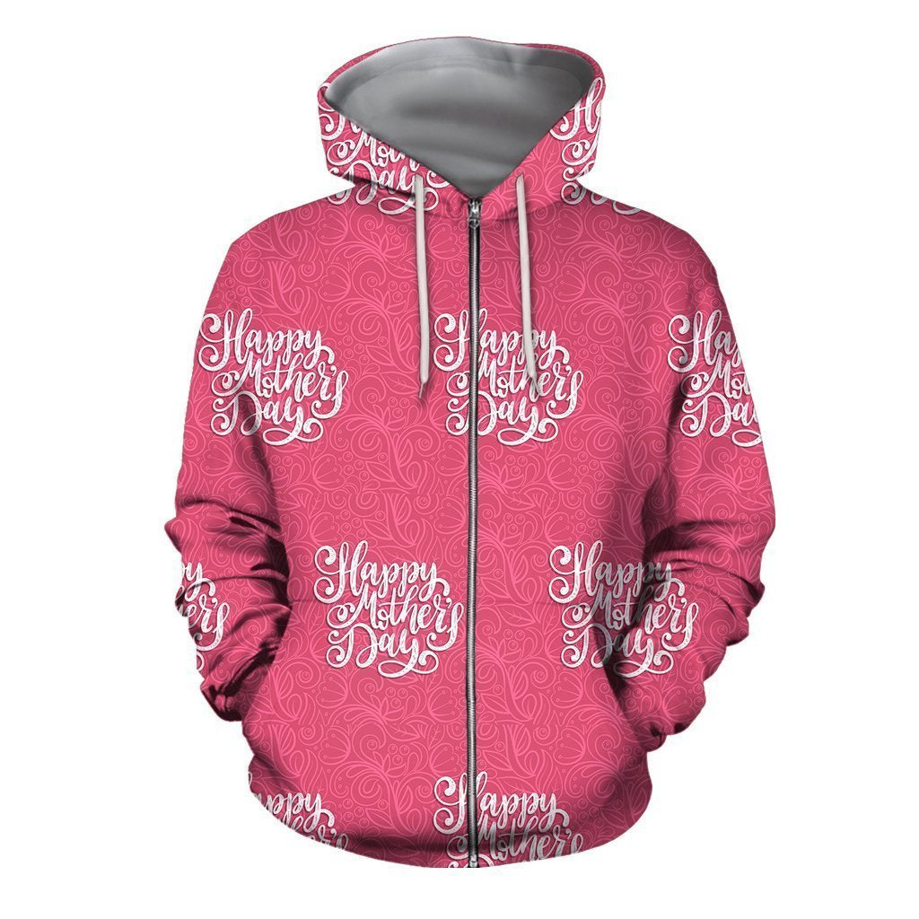 3D All Over Pink Happy Mother's Day Hoodie - Amaze Style™-Apparel