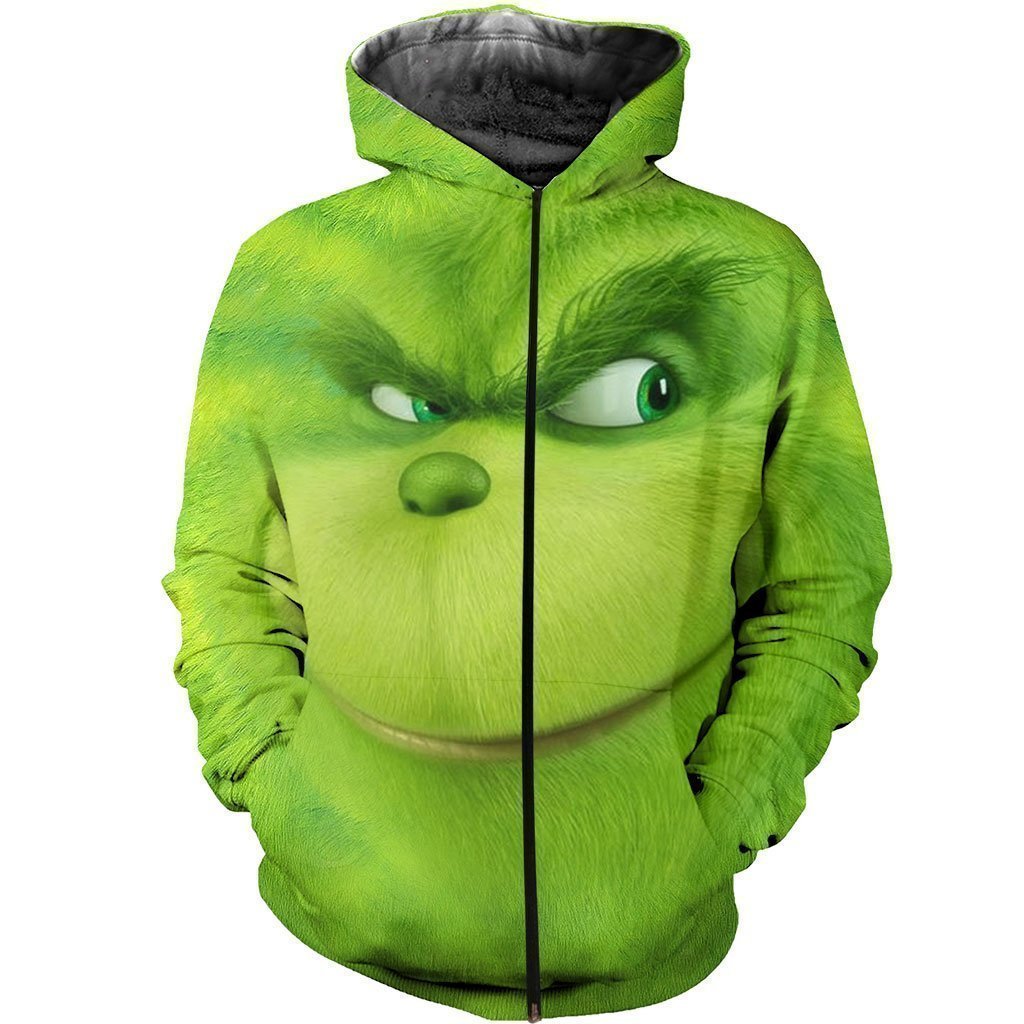 3D ALL OVER PRINTED DIRTY SMILING GRINCH FACE - Amaze Style™-Apparel