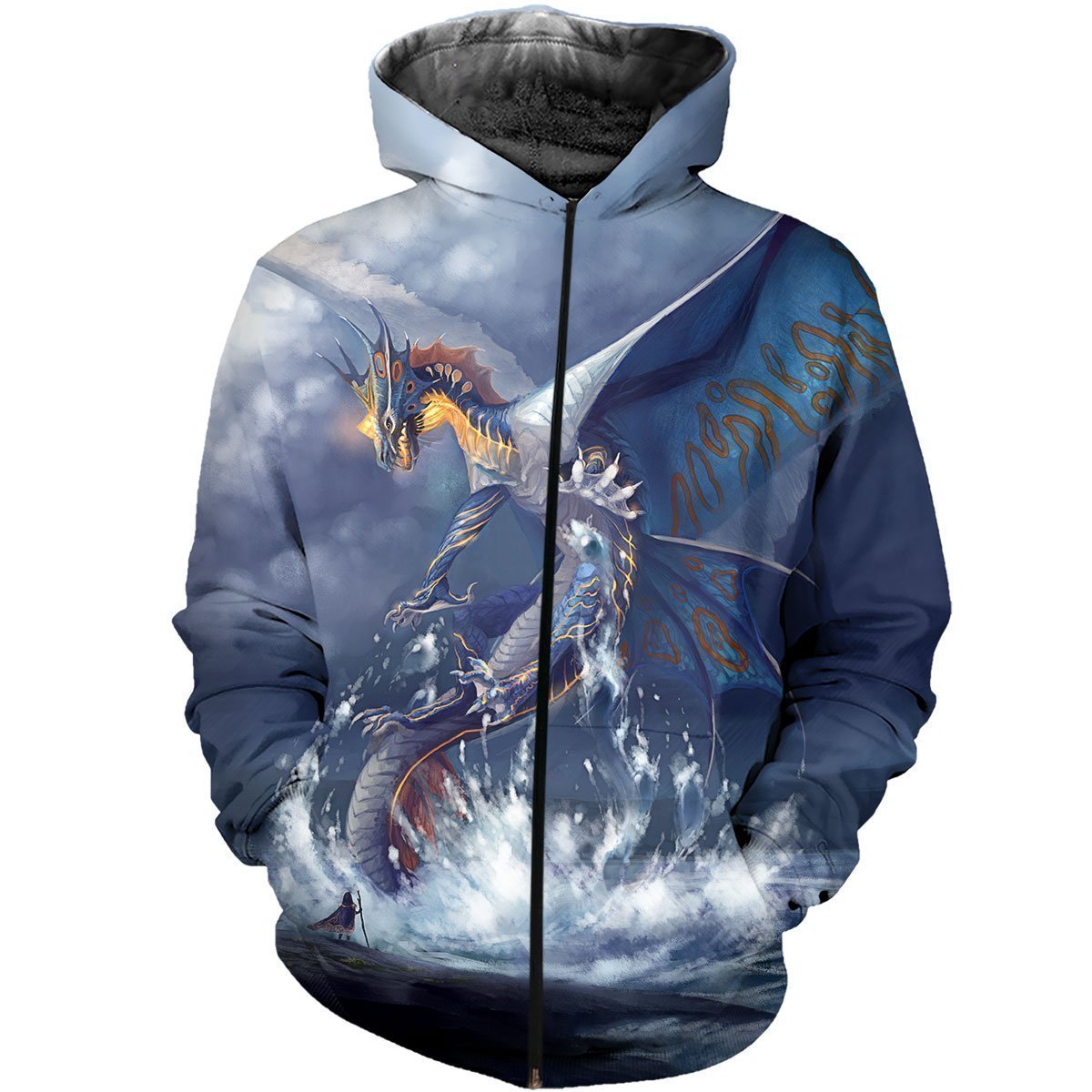 3D All Over Printed Blue Dragon Shirts - Amaze Style™-Apparel