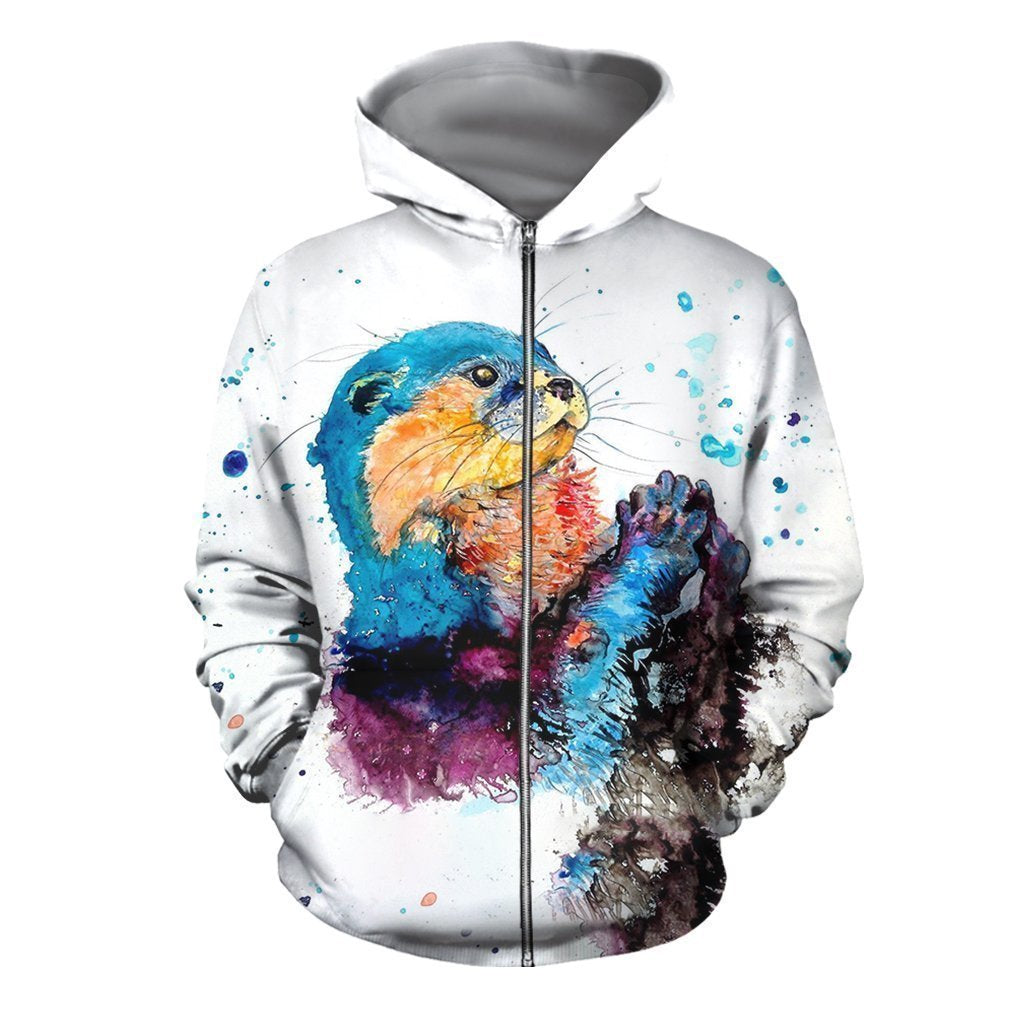 3D All Over Printed Otter T-shirt Hoodie - Amaze Style™-Apparel