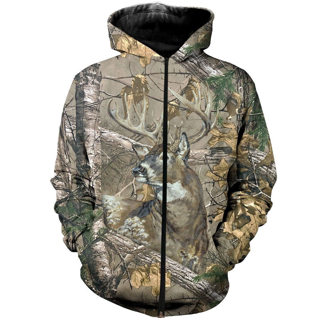 3D All Over Printed Deer in Camo - Amaze Style™-Apparel