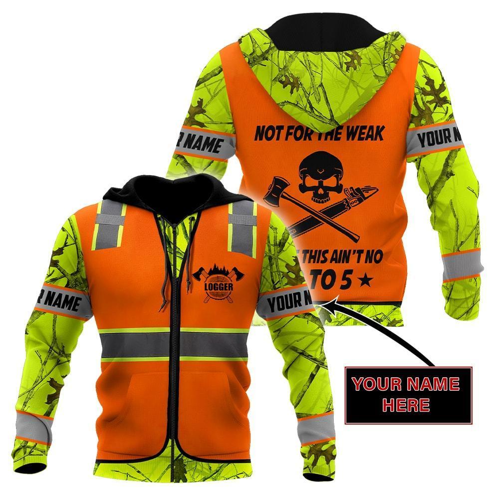 3D Chainsaw Logger Custom Name Unisex Shirts