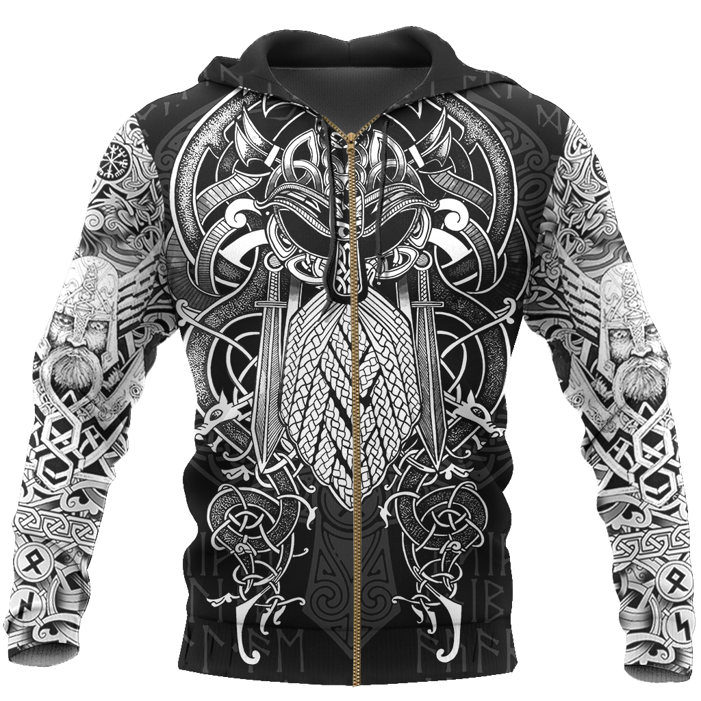 3D All Over Printed Viking Odin Hoodie - Amaze Style™-Apparel