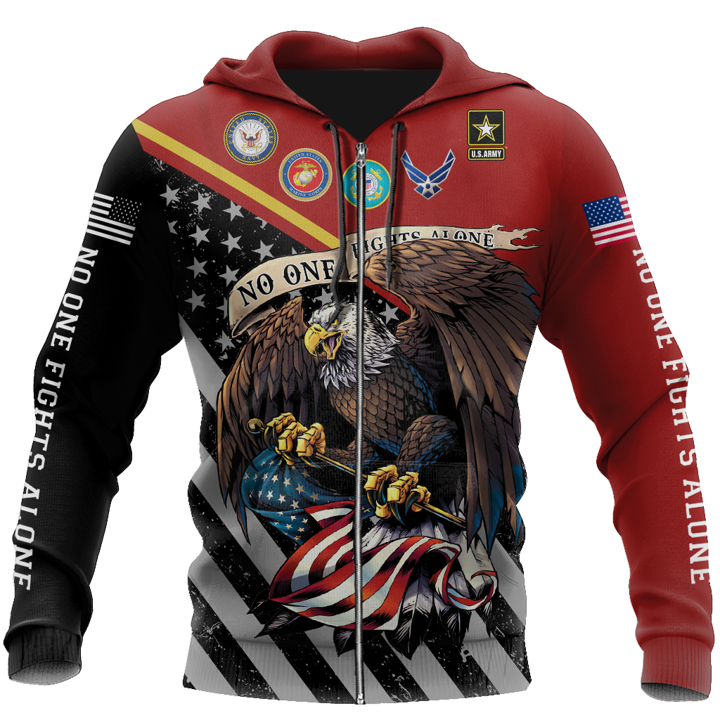 US Veteran No one fights alone shirts for men and women TR2505201S - Amaze Style™-Apparel