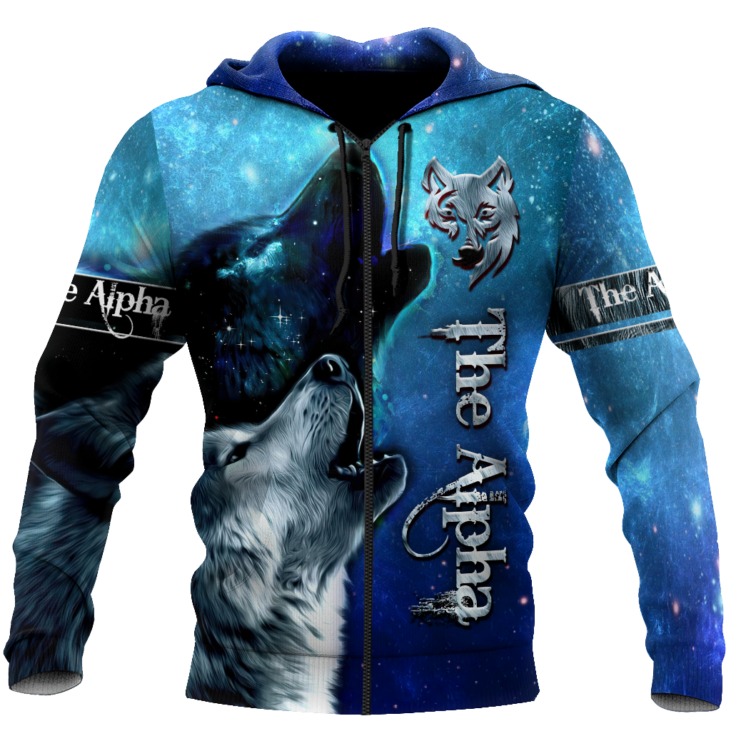 The Alpha Wolf 3D All Over Printed Unisex Deluxe Hoodie ML