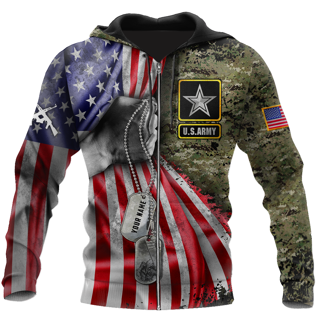 US Army tag Custom name 3D shirts for men and women